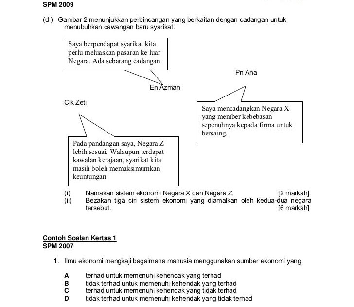 Contoh Soalan Ekonomi Asas Tingkatan 4 Bab 1 Dan 2 - Kuora e