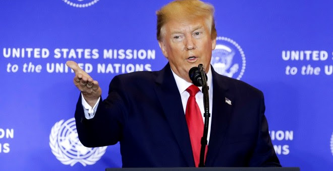 Donald Trump en la Asamblea de las Naciones Unidas. / EFE/EPA/JASON SZENES