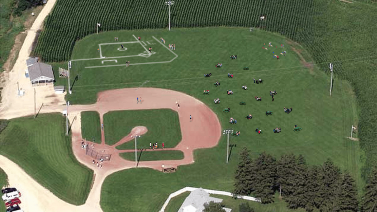 Mlb is staging a real game on a specially constructed field next to the site where kevin costner's beloved 1989 movie of the same name was filmed. Pawsox To Offer Dining On The Diamond At Dyersville Field Of Dreams Site Ballpark Digest