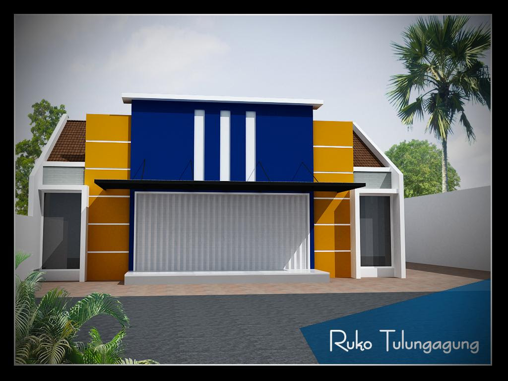 Gambar Desain Rumah Dan Toko Satu Lantai - Contoh Hu