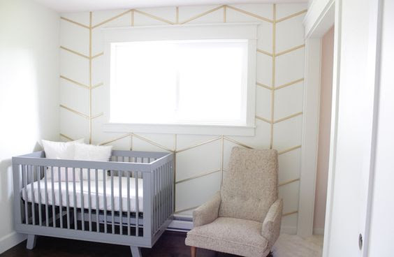 Loving this Golden Herringbone Wall from The Caldwell Project!: 