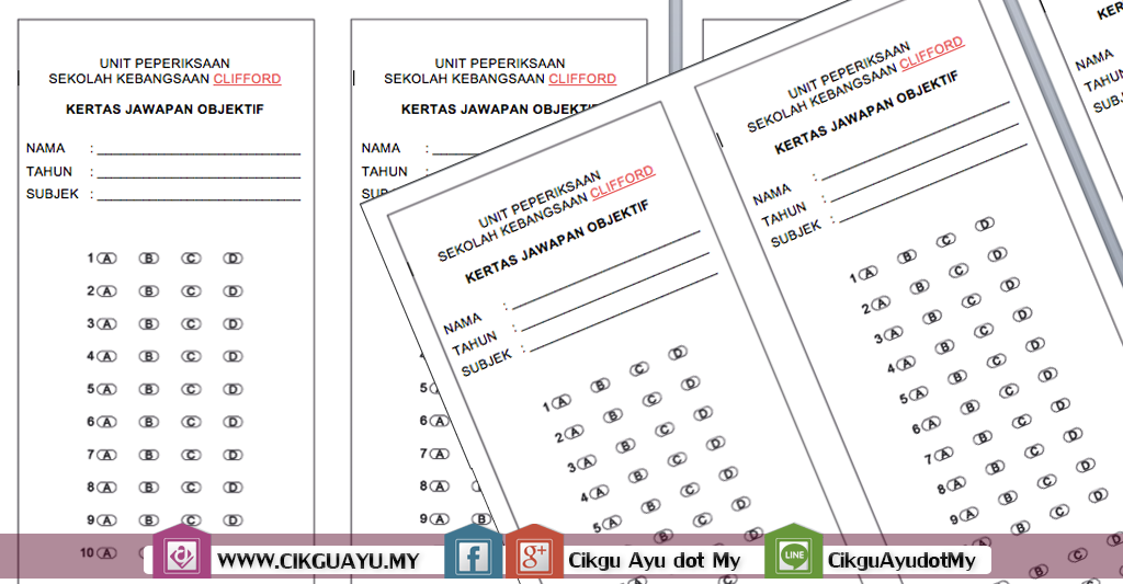 Kertas Jawapan Objektif 20 Soalan - Escuelainfantilheidiland