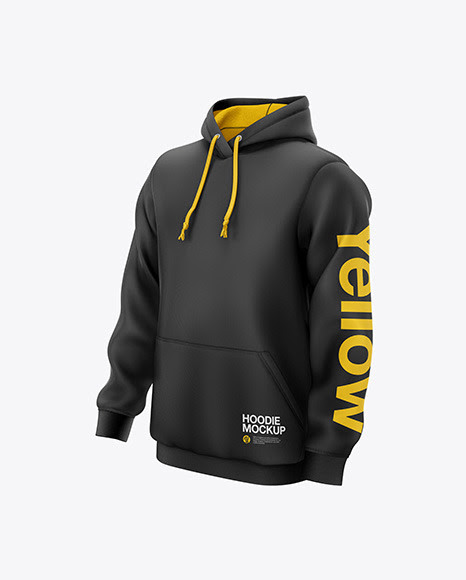 Download Free Hoodie Mockup - Front Half Side View (PSD)