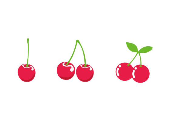 ベスト50 さくらんぼ イラスト リアル 美しい花の画像