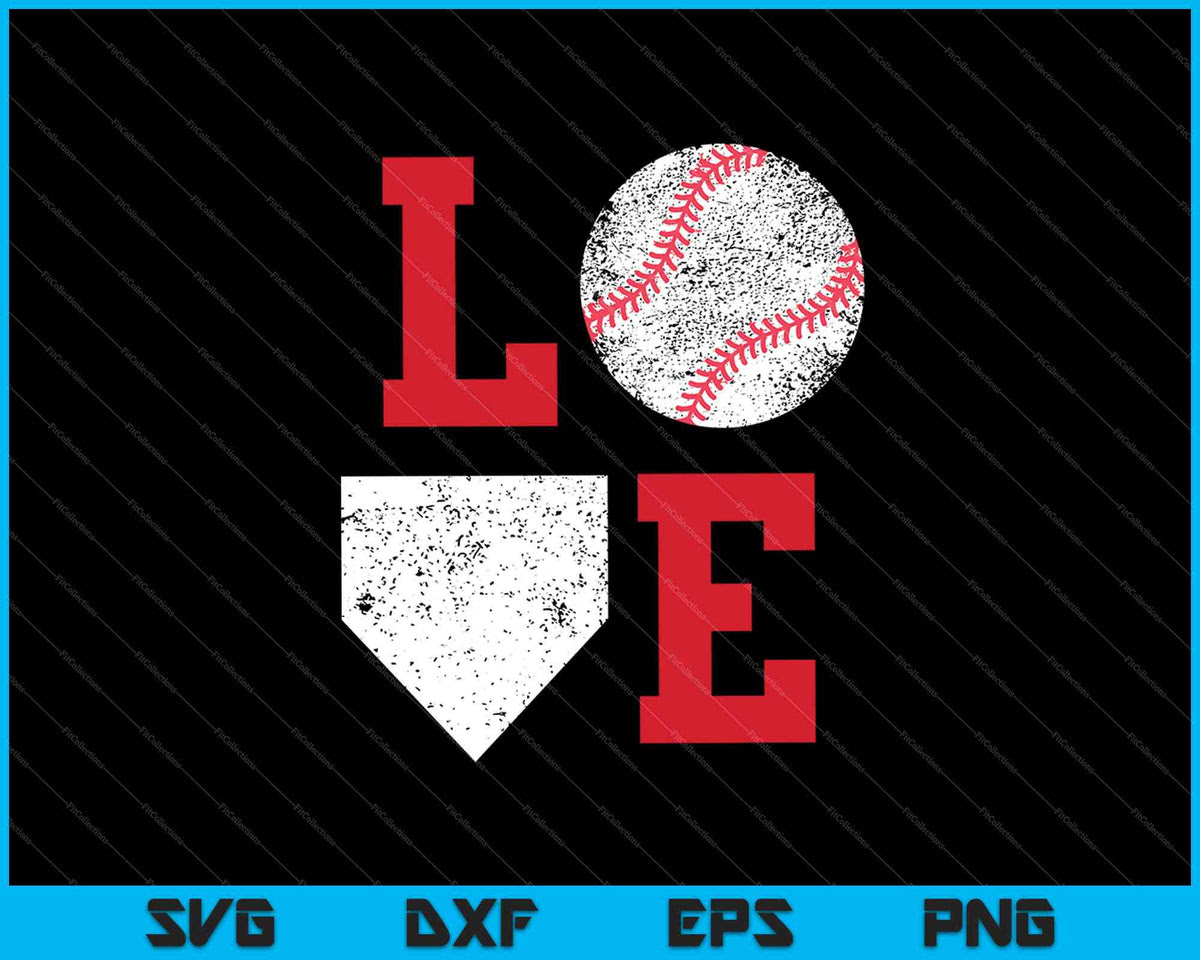 Baseball Love Svg Png Printable Files Creativeusarts