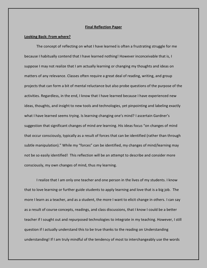 They consisted of jotted notes and mental triggers (personal notes that would remind me of specific things when it came to writing the notes up). A Personal Reflection Essay Reflective Essay Samples Academichelp Net