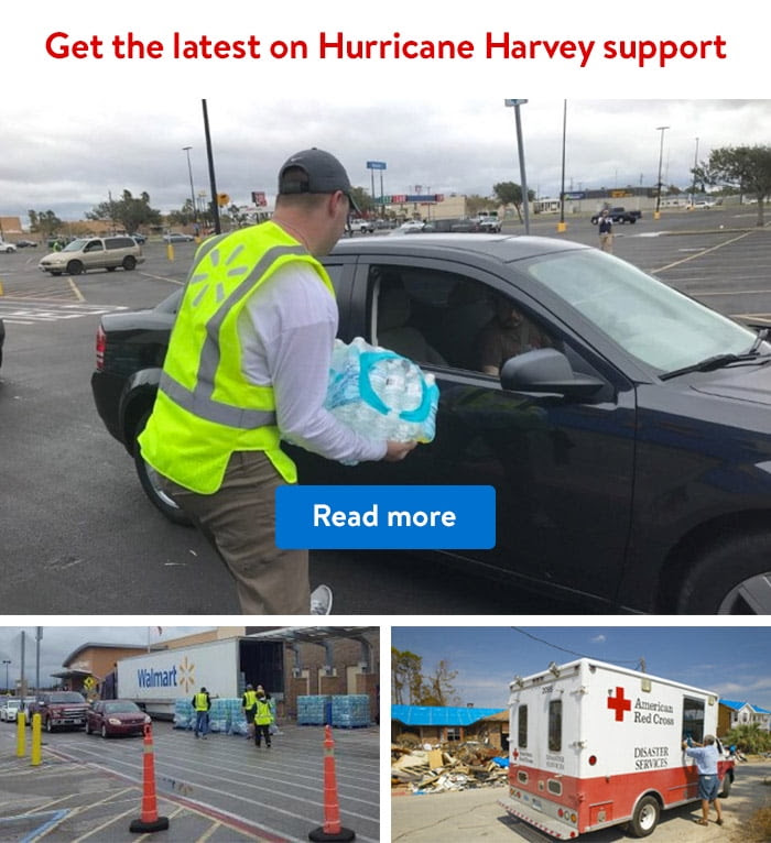 Get the latest on hurricane harvey support