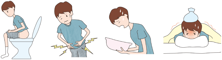 無料の動物画像 50 お腹が痛い イラスト