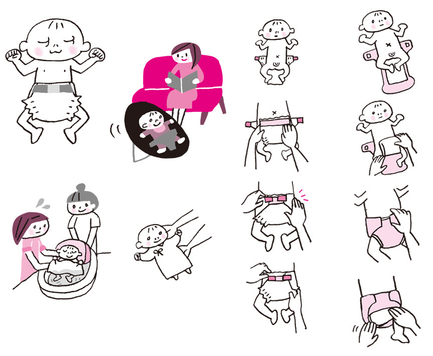 無料ダウンロード赤ちゃん おむつ イラスト アニメ画像