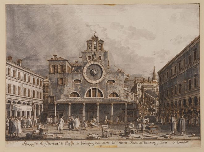 Giovanni Antonio Canaletto (1697 - 1768), Piazza San Giacomo di Rialto, 1760-69, The Courtauld, London (Samuel Courtauld Trust) © The Courtauld