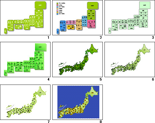 Hd限定日本地図 デフォルメ 花の画像