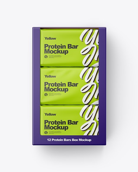 Download 12 Protein Bars Box Mockup Adobe Photoshop Flyer Templates