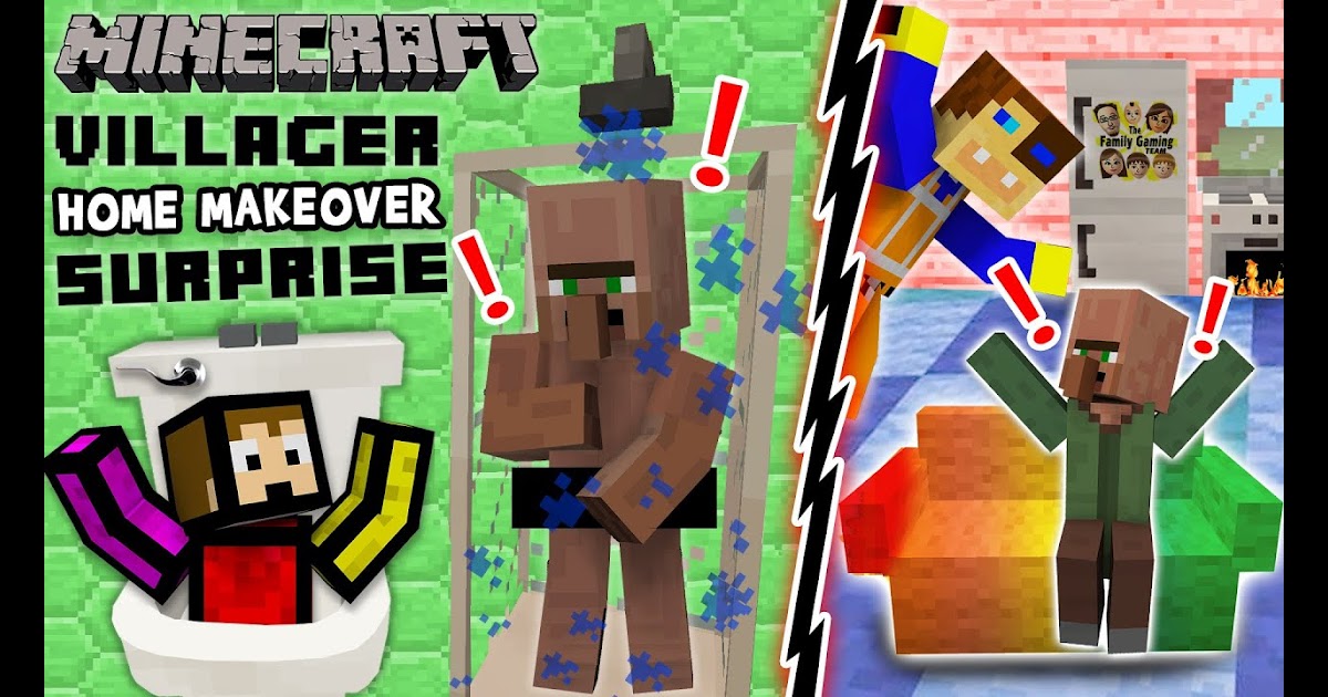 Sergeant Sneaky Gaming Logo Villager Home Makeover Surprise Minecraft Furniture Mod Fun W Fgteev Duddy Chase Showcase - family game nights plays roblox boys vs girls island wars pc youtube