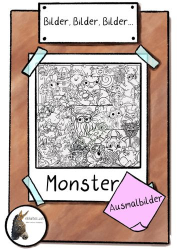 Umfangreiche aufgabensammlung für die 5. Ausmalbilder Monster Und Monsterparty Unterrichtsmaterial Im Fach Kunst