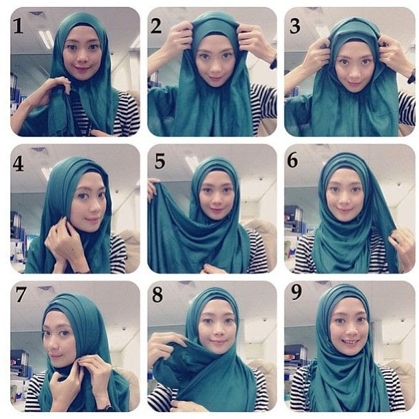 Tutorial Hijab Casual Segi Empat - Hijab Top Tips