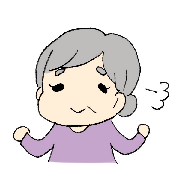 美しい花の画像 綺麗なおばあちゃん イラスト