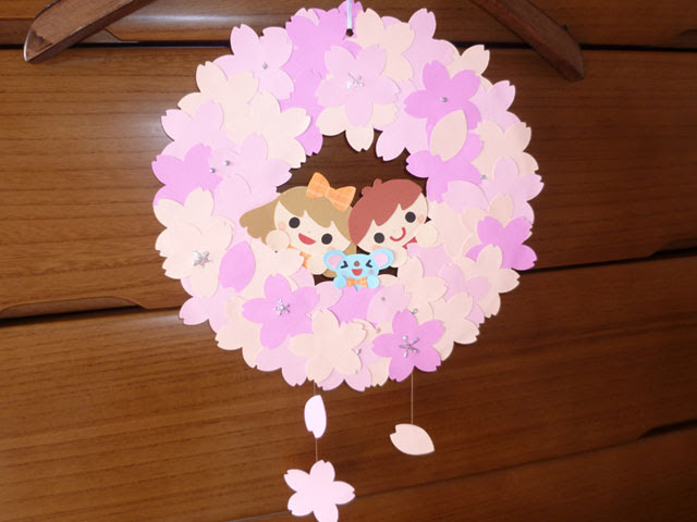子供向けぬりえ 新鮮な壁面 桜 装飾 手作り