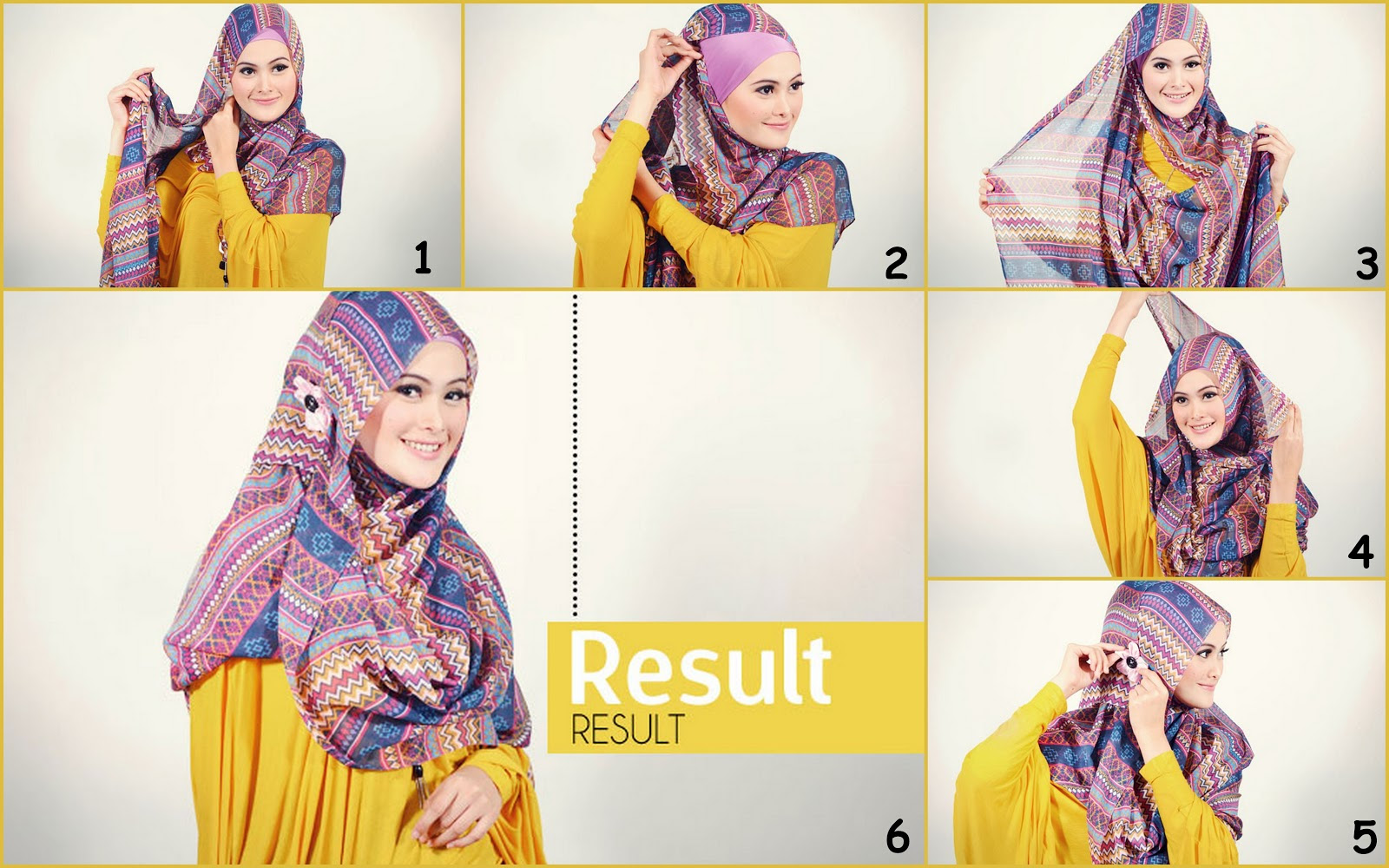 30 Galery Tutorial Hijab Segi Empat Labuh Paling Baru Tutorial