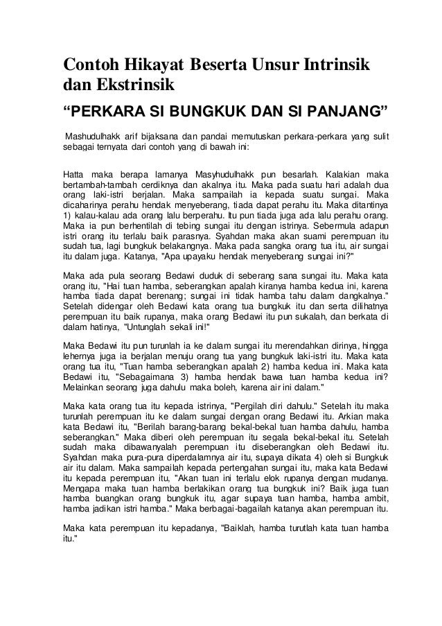 Contoh Hikayat Melayu Klasik Asli - Contoh Z
