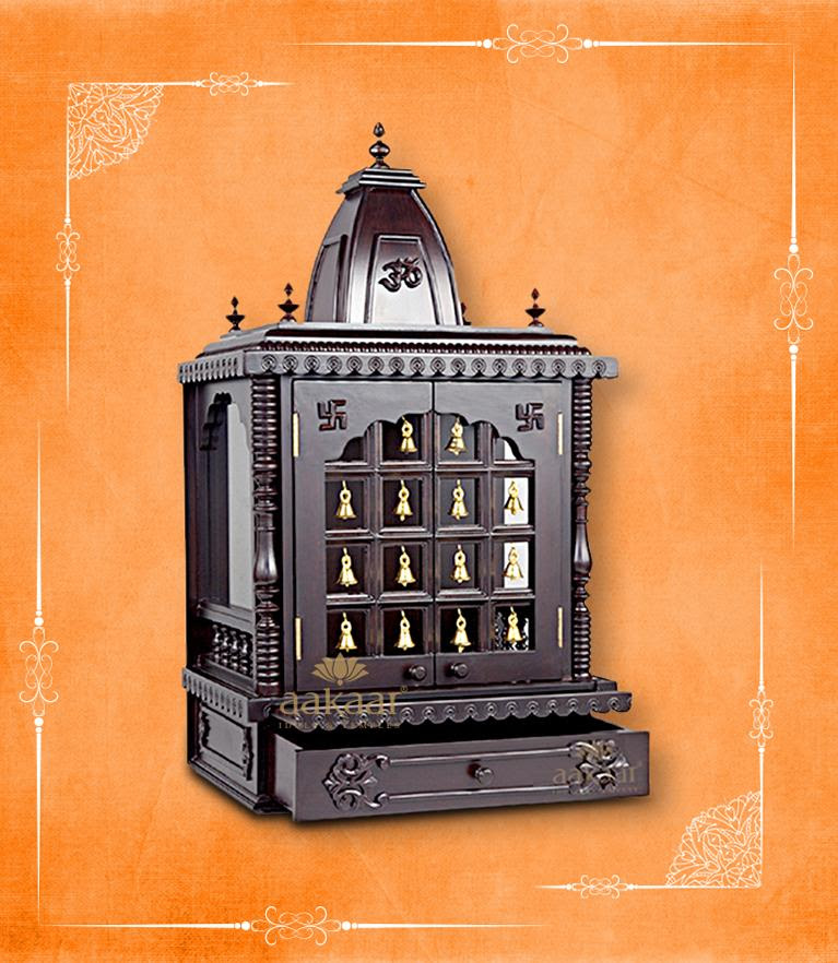 Find simple pooja room/temple designs and styles online for small homes & flats in various types like wall mounted, cabinet, cupboard and plywood. Wooden Pooja Mandir Temple Designs For Home Modern Temple Designs Aakaar Idols Temples