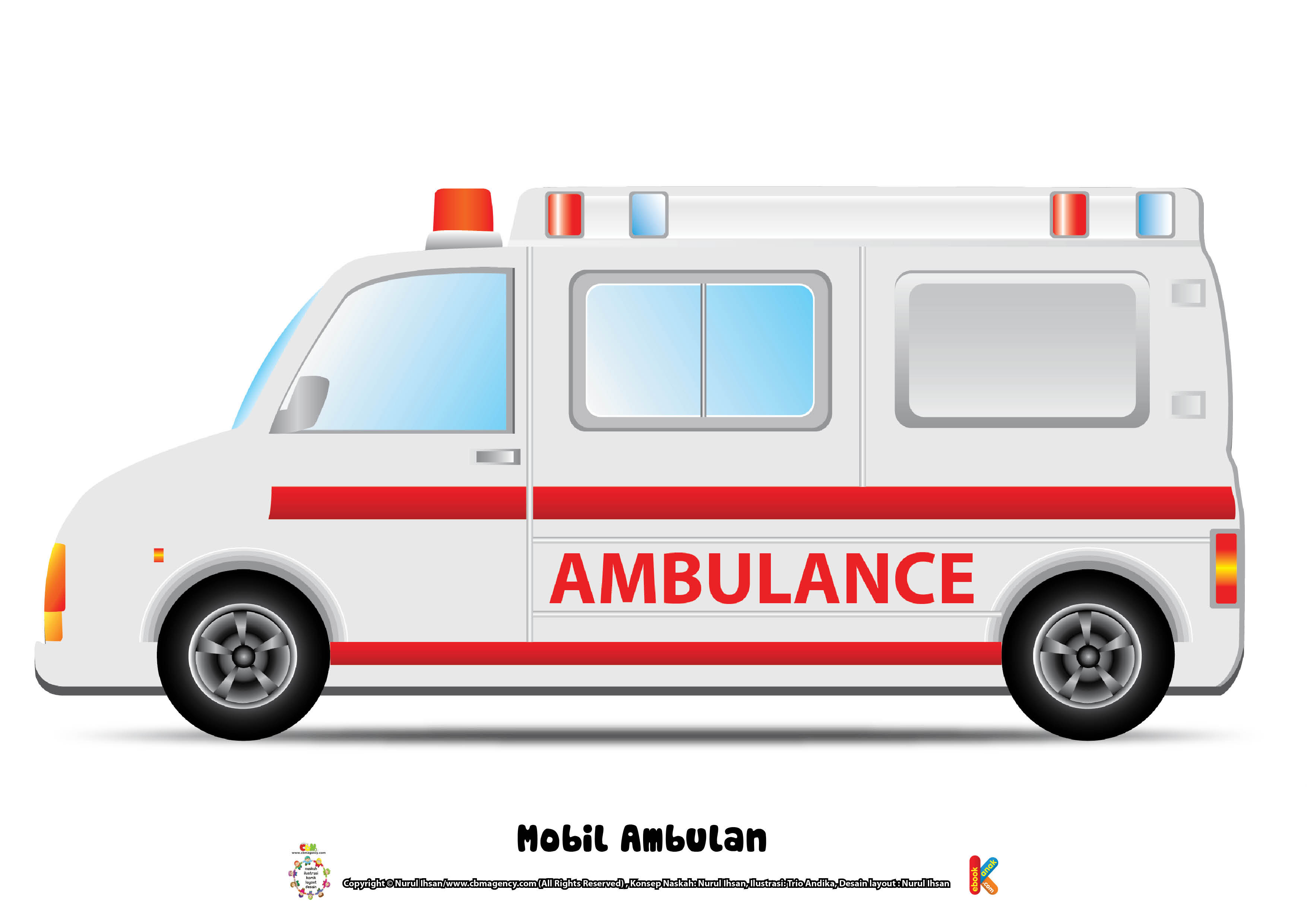 Gambar Mewarnai Mobil  Ambulans Modifikasi Mobil 