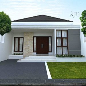  Foto  Rumah  Minimalis  Tampak  Depan  Dengan Batu  Alam 