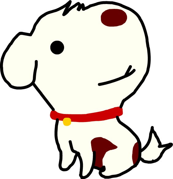 ロイヤリティフリー白い 犬 キャラクター スーパーイラストコレクション