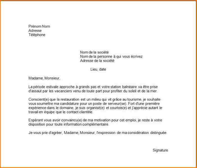 Trending Lettre De Motivation Job Ã©Tudiant Mcdonald Full  MOLET