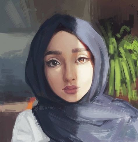 Kartun Wanita Muslimah Hitam Putih - 444X444 - Download Hd ...