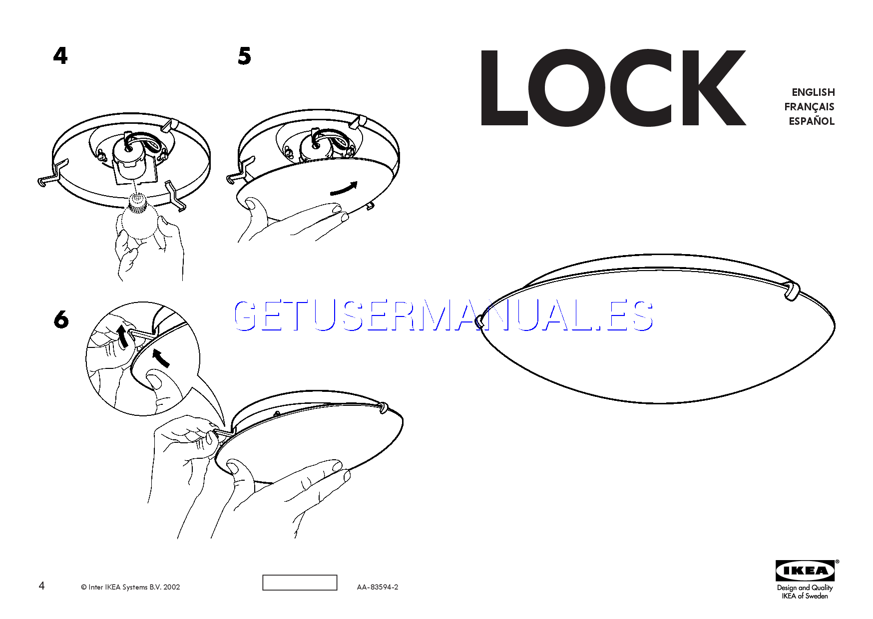 Close to ceiling lights are preferred over hanging lights for ceilings 8ft and lower. Ikea Lighting Lock Ceiling Lamp Assembly Instruction Download Free