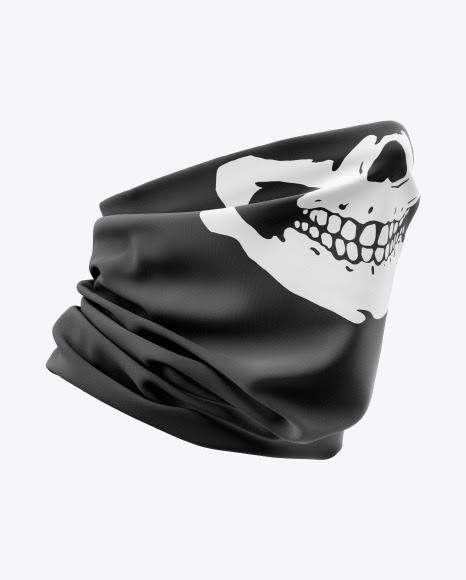 Download Bandana Face Mask Mockup - Buff Mockup Half Side View In ...