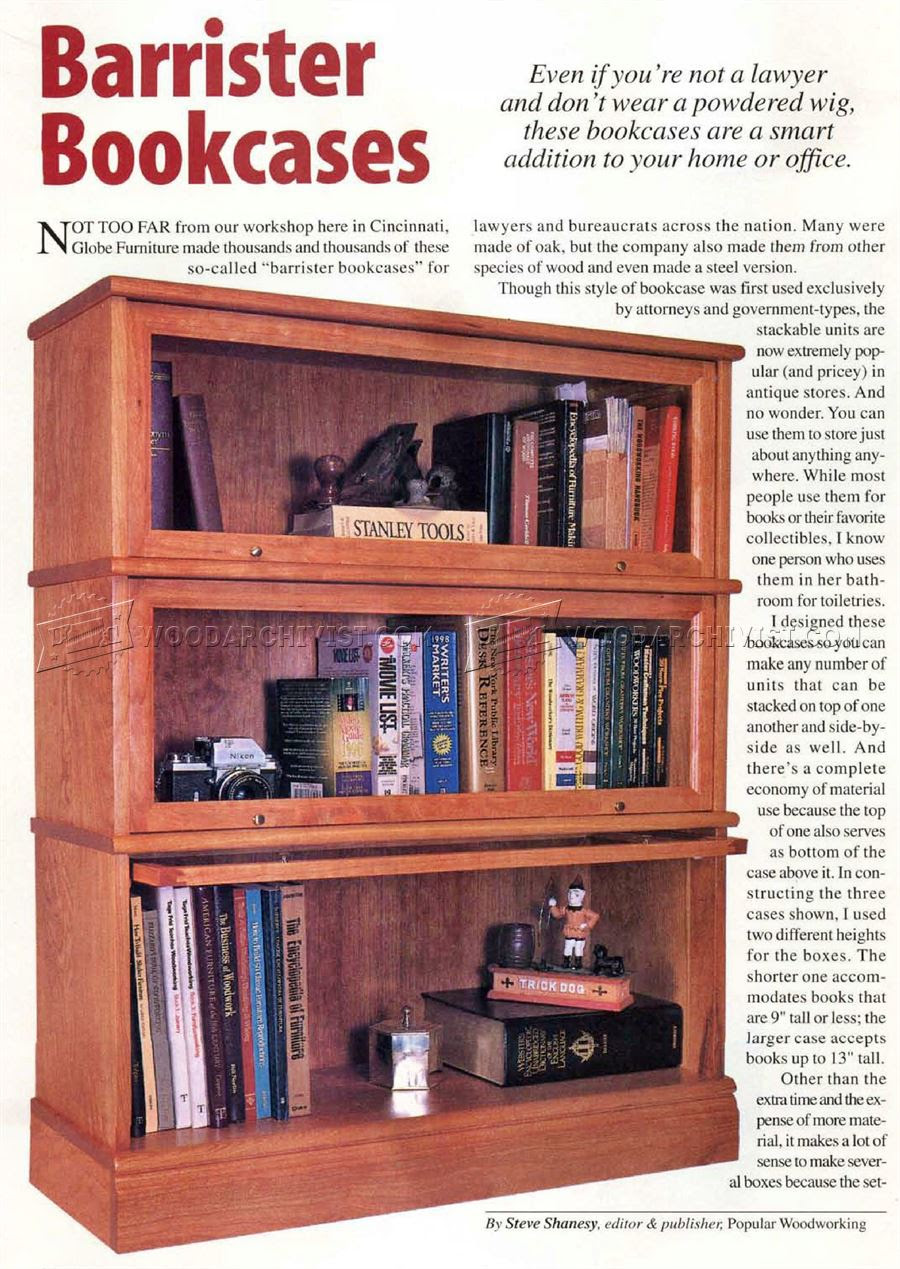 Free Woodworking Plans Barrister Bookcase - ofwoodworking