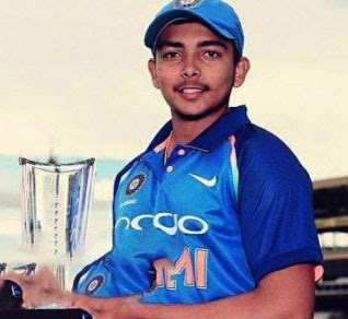 Prithvi shaw is one of the most famous cricketers in india who used to be the captain of the u19 indian national cricket team. Prithvi Shaw Profile India Cricket Player Prithvi Pankaj Shaw Biography Statistics Records