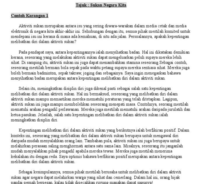 Contoh Karangan Fakta Pt3 Benytr