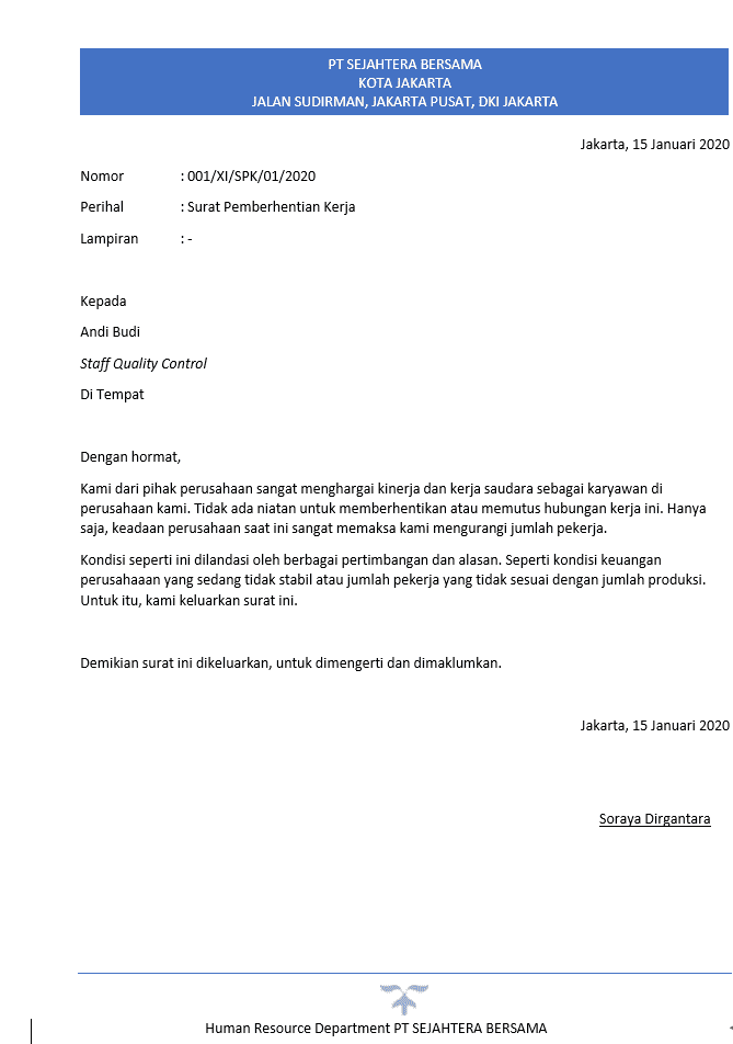 Ada beberapa ketentuan sehingga kepala desa bisa memberhentikan perangkat desa, baik karena meninggal dunia, permintaan sendiri. Pengertian Jenis Contoh Surat Perhitungan Pesangon Phk Adalah