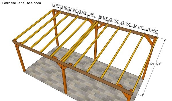 building shed plans: lean to shed rafter spacing