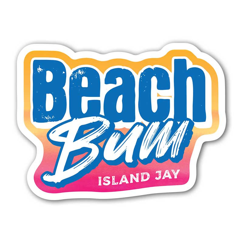Image of Beach Bum Die Cut Beach Sticker