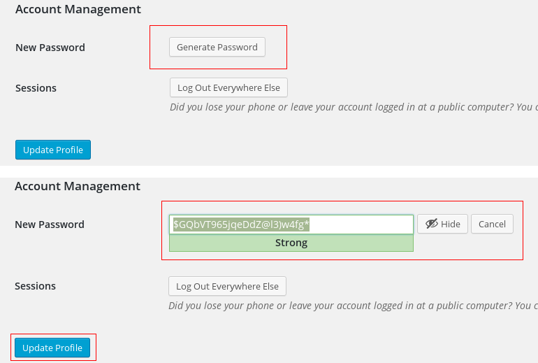 Generate secure WordPress passwords