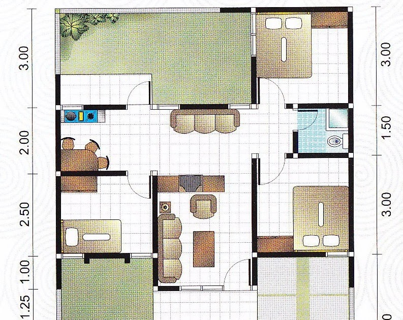 Design Rumah Minimalis Ukuran 9x12 - Wall PPX