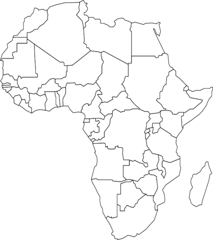 Weltkarte als pdf zum ausdrucken gleich herunterladen. Ausmalbild Karte Von Afrika Ausmalbilder Kostenlos Zum Ausdrucken