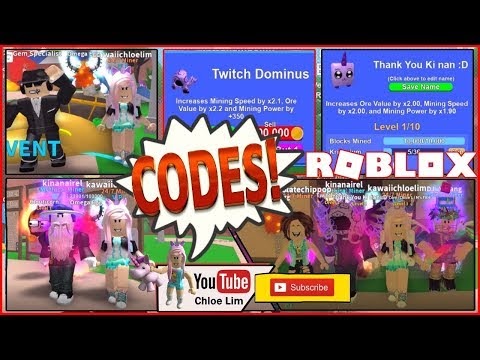 Chloe Tuber Roblox Mining Simulator 5 Codes Twitch Codes Big Shout Out Gem Specialist Quests Loud Warning - roblox mining simulator twitch codes
