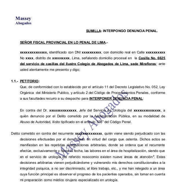 Carta De Queja Por Maltrato Laboral - Recipes Pad b