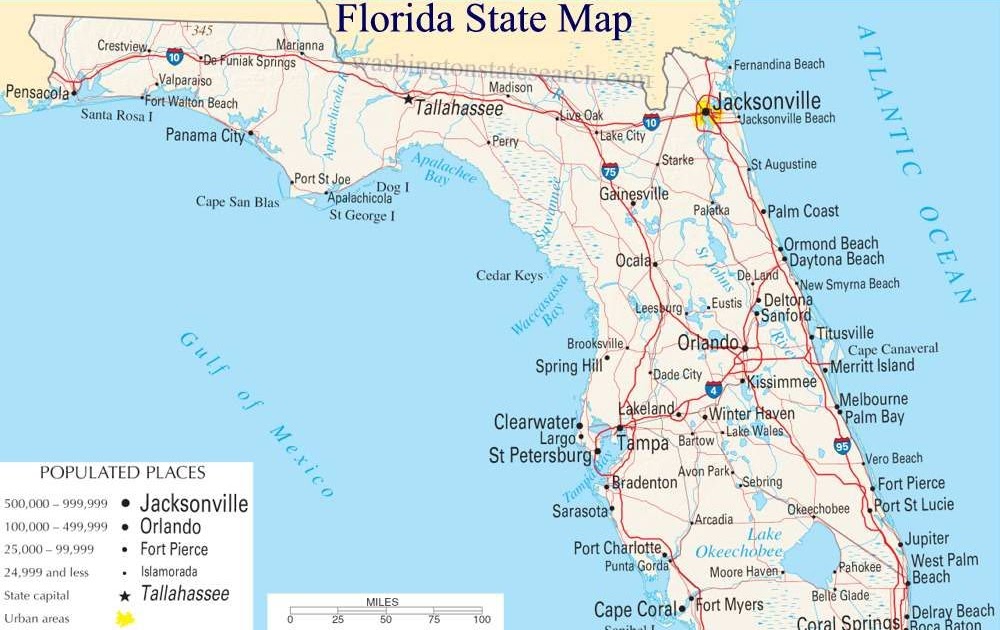 Show Me A Detailed Map Of Florida map of interstate