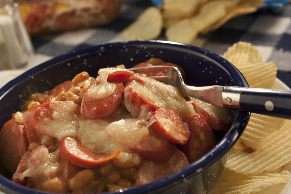 I made this for my son's 13 birthday party. Hot Dog N Bean Casserole Mrfood Com