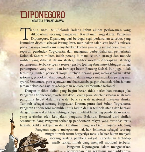 Sejarah Perlawanan Pangeran Diponegoro : Foto Foto ...