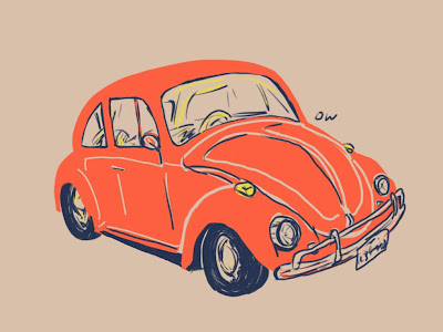 手書き 車 イラスト おしゃれ 100659