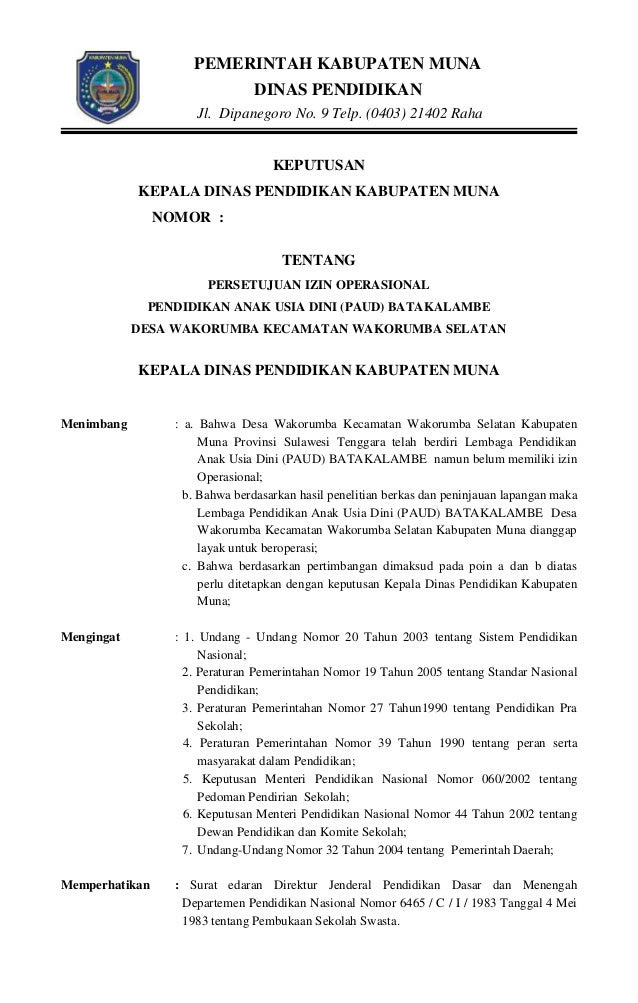 Download 98+ Contoh Surat Surat Izin Operasional Sekolah Gratis Terbaru