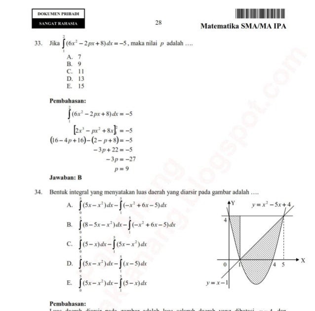 Kumpulan Soal Un Matematika Sma Tahun 2017 Dan Pembahasan