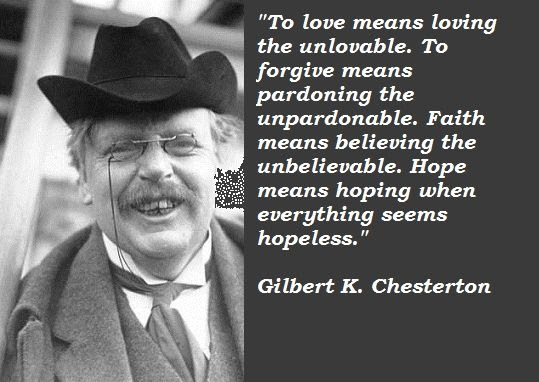 G. K. Chesterton on love.