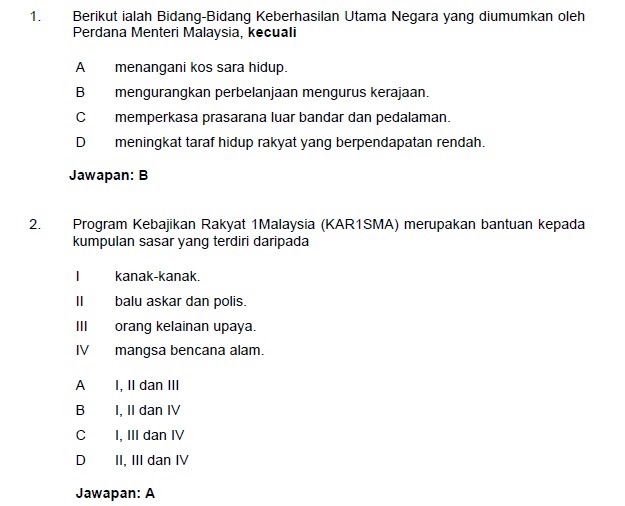 Contoh Soalan Matematik Spa - Soalan bj